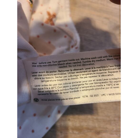 Carter's 3 months polka dot and floral long sleeve onesie - Picture 5 of 6